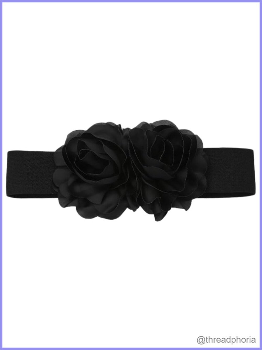 Womens Faux Leather Floral Wide Waist Belt Elastic Stretch Dress Accessory